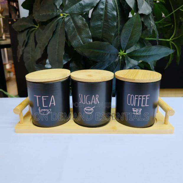 3pc Ceramic Canister Set - thumbnail 2