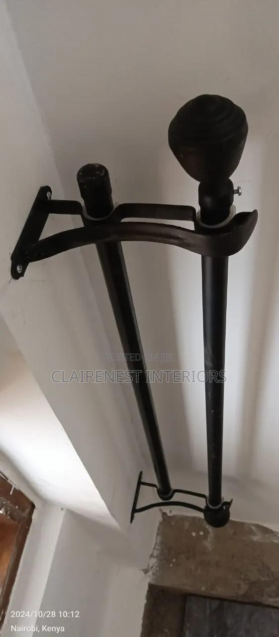 Black, Powder Coated, Strong and Elegant Powder Coated Window Rods