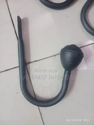 Brown and Black, Rough Coated, Metallic Curtain Holders