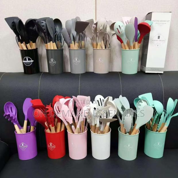 12pcs Silicone Cooking Spoons