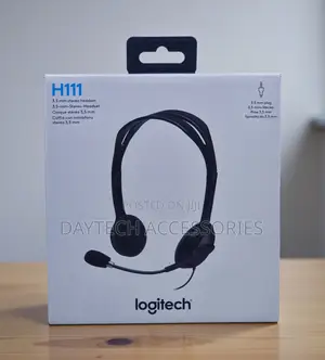 Logitech H111 Stereo Headset With Mic – 3.5mm Wired.