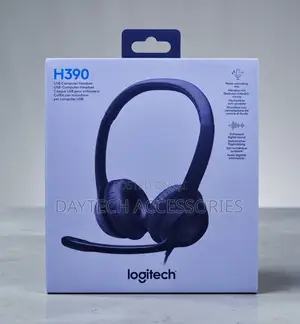 The Logitech H390 USB Plug-and-Play Wired Computer Headset.