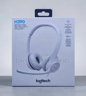 The Logitech H390 USB Plug-and-Play Wired Computer Headset.