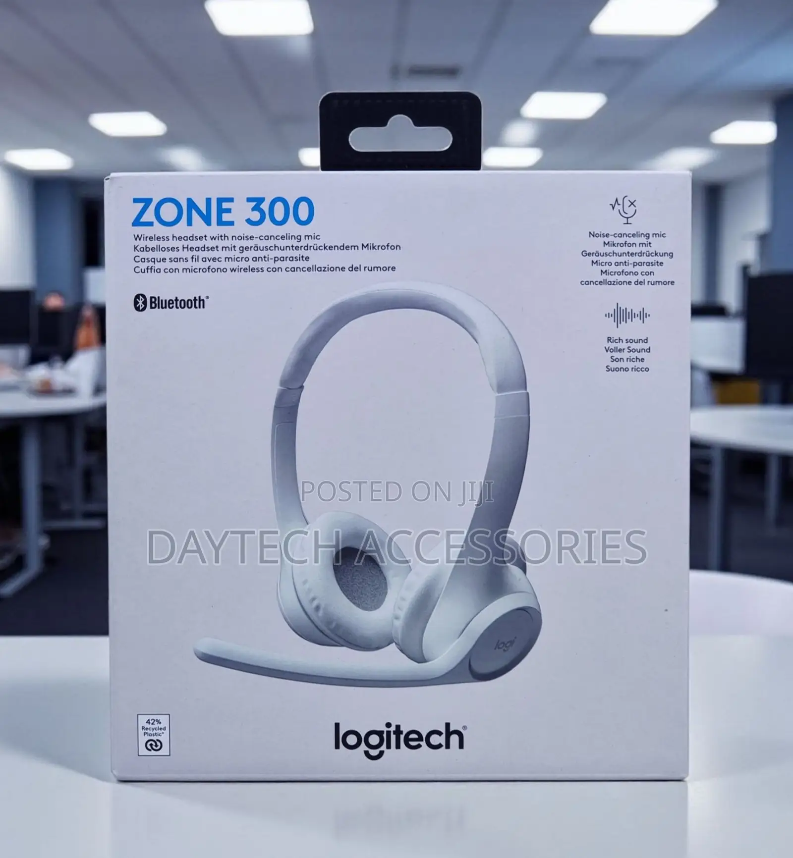 Logitech Zone 300 Wireless Bluetooth Headset – Midnight Black