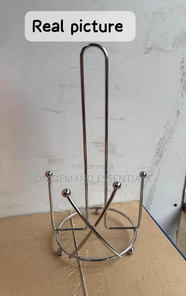 Standing Mettalic Kitchen Tissue Paper Holder Roll