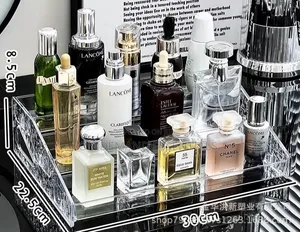 3 Tier Clear Acrylic Perfume Stand/ Countertop Skincare Organizer