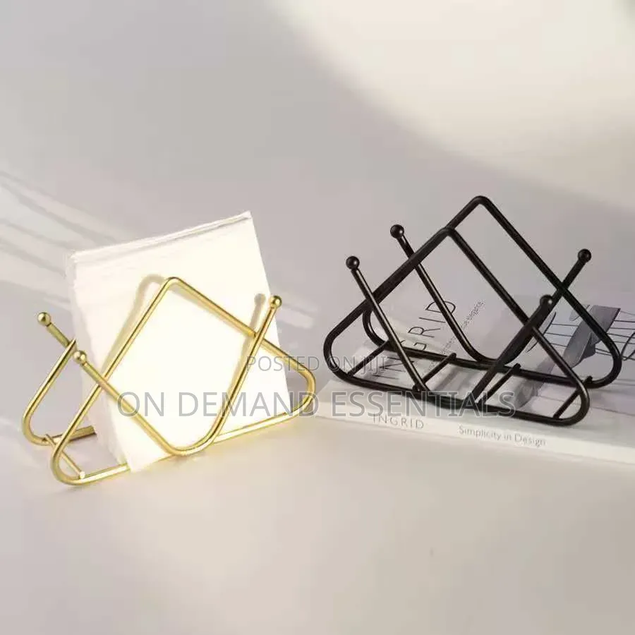 Premium Tabletop Decorative Metal Tissue / Napkin Holder