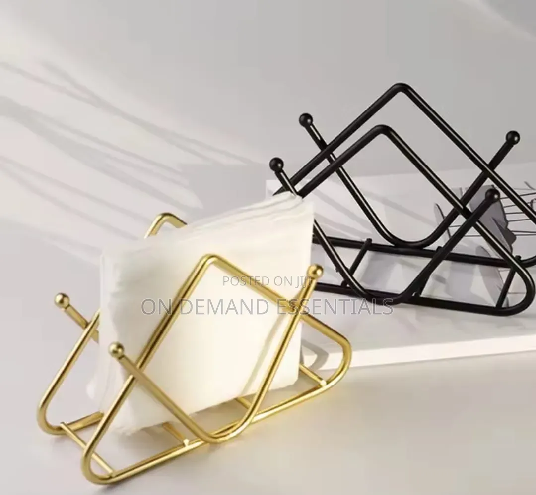 Premium Tabletop Decorative Metal Tissue / Napkin Holder
