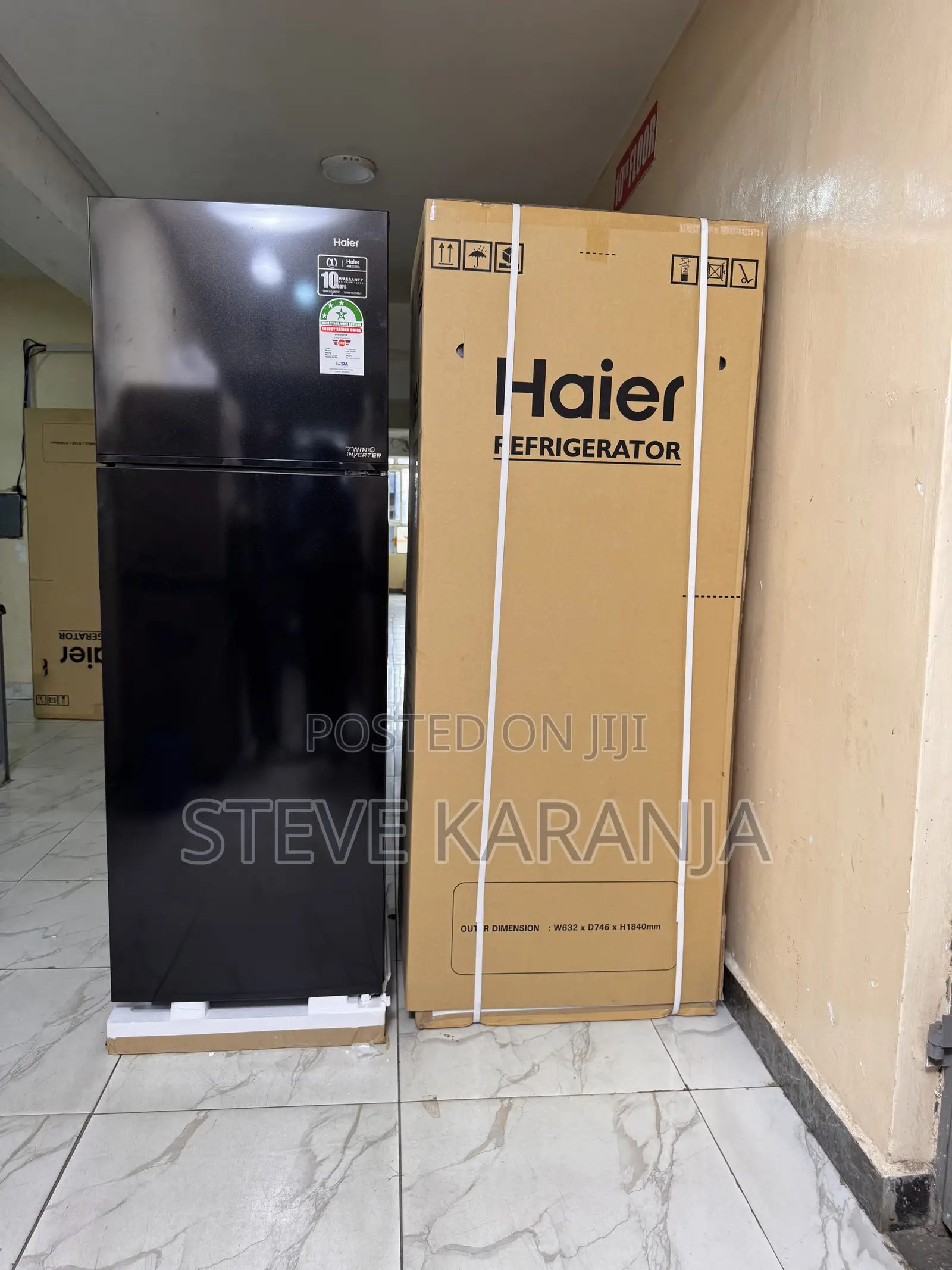 Haier 366L Double Door Fridge 3 Stars Energy Efficient Refrigerator