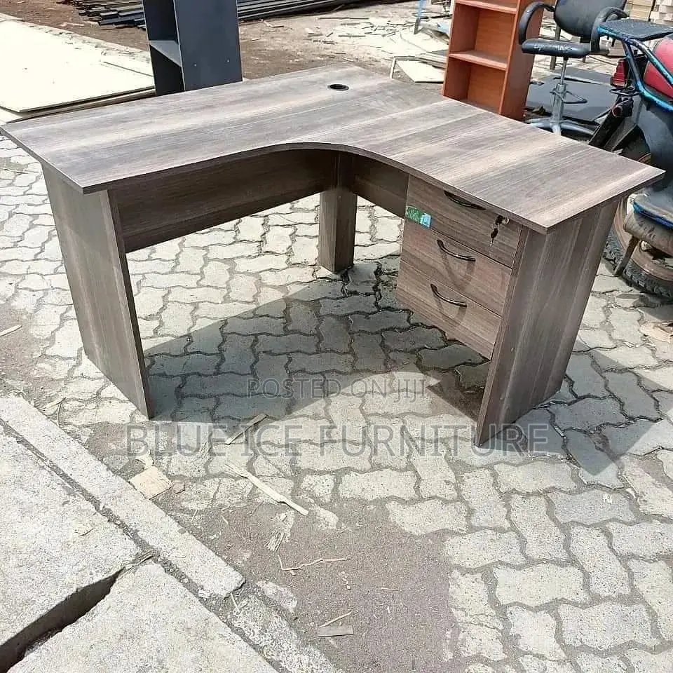 Modern Corner Workstation.With Secure Drawer Desk-L-Shape