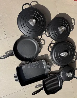 11pcs Black Enamel Cast Iron
