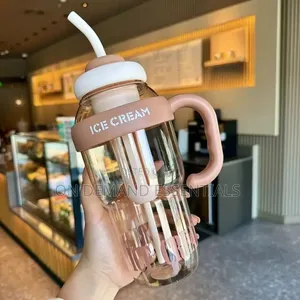 1200ml Cute Water Bottle With Straw. High Quality