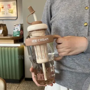 1200ml Cute Water Bottle With Straw. High Quality