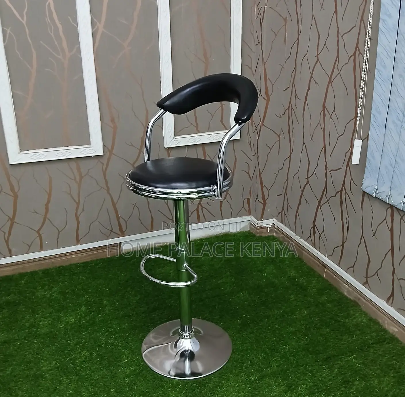 Bar Stool: Modern Swivel Office Stool With Padded Backrest