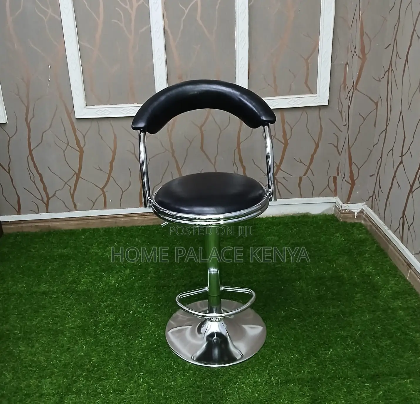 Bar Stool: Modern Swivel Office Stool With Padded Backrest