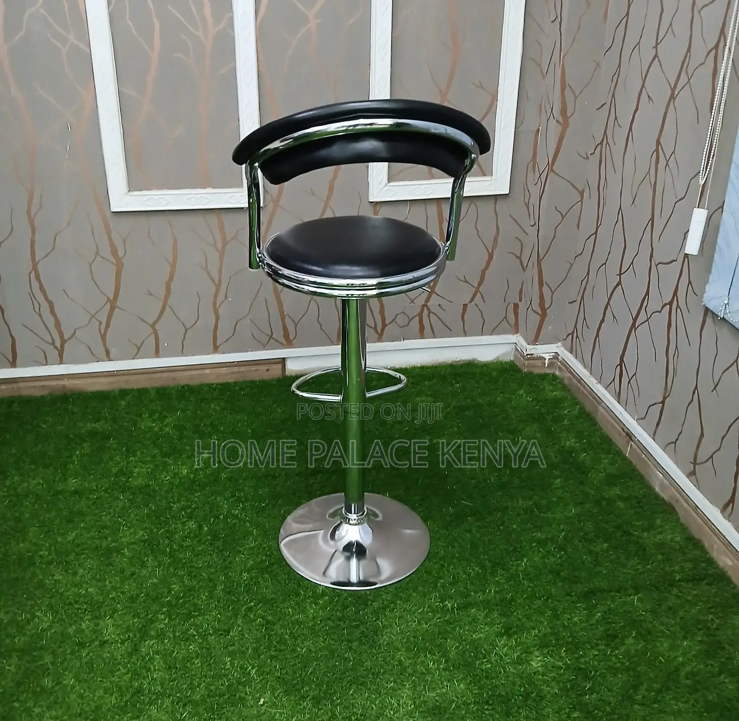 Bar Stool: Modern Swivel Office Stool With Padded Backrest