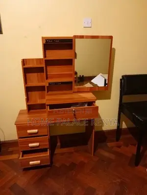 Dressing Table: Velma Brown Generic Dressing Table With Sliding Mirror