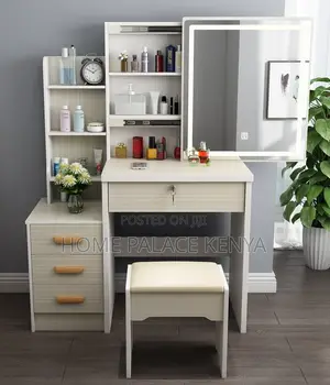 Dressing Table: Velma Brown Generic Dressing Table With Sliding Mirror