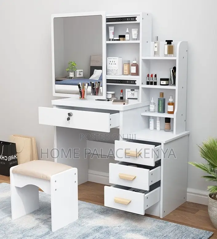Dressing Table: Velma Brown Generic Dressing Table With Sliding Mirror