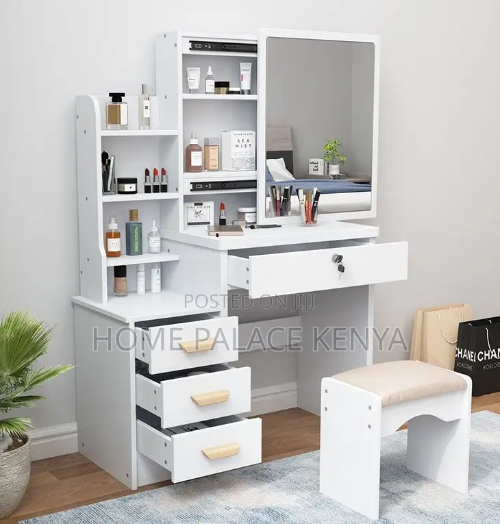 Dressing Table: Velma Brown Generic Dressing Table With Sliding Mirror