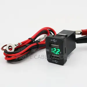 Dual USB Car Charger With LED Voltmeter (12v/24v)