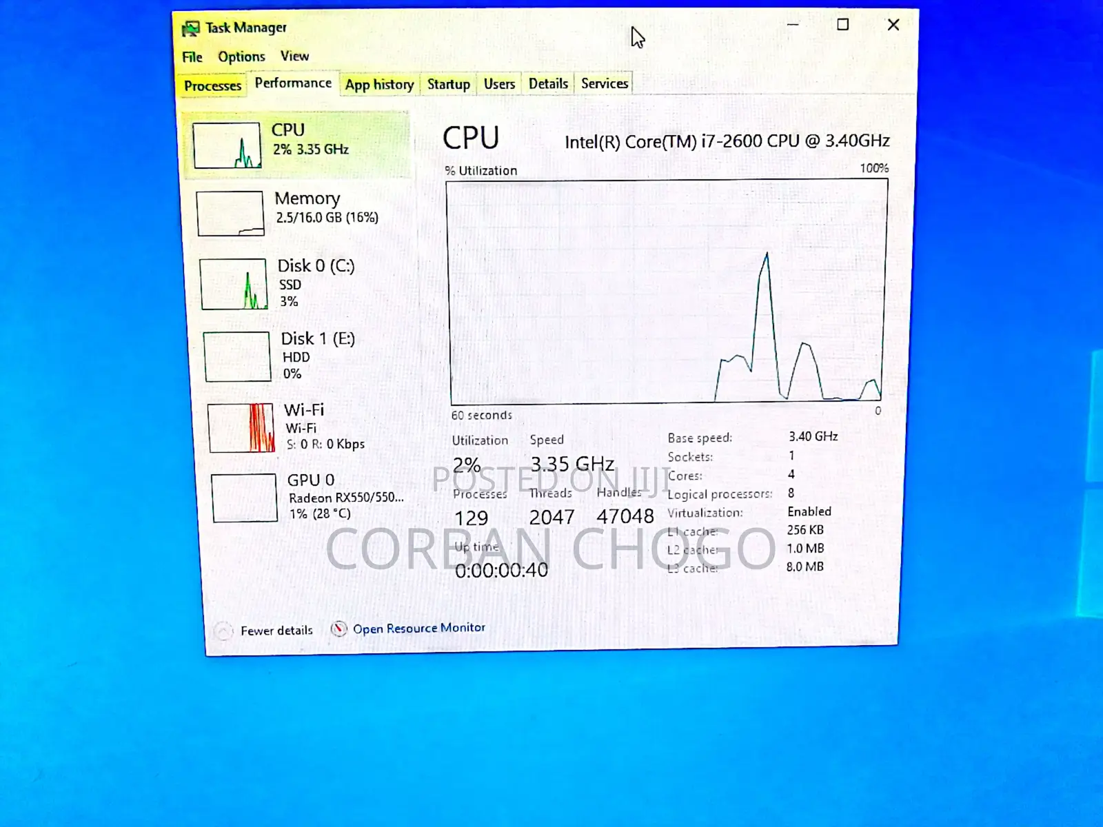 Desktop Computer Dell OptiPlex 790 16GB Intel Core i7 HDD+SSD 256GB