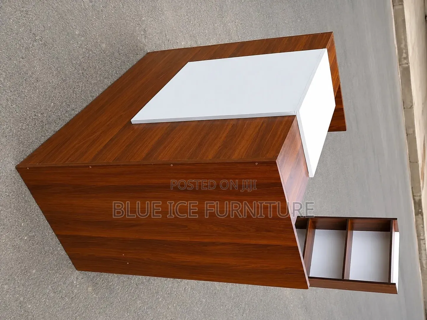 Stylish Front Office Counter Desk With Storage