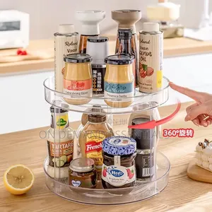 2 Layer 360 Rotation Cabinet Turntable Organizer / Lazy Susan