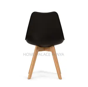 Dining Chair: Carson Black Padded Nordic Dining Chair
