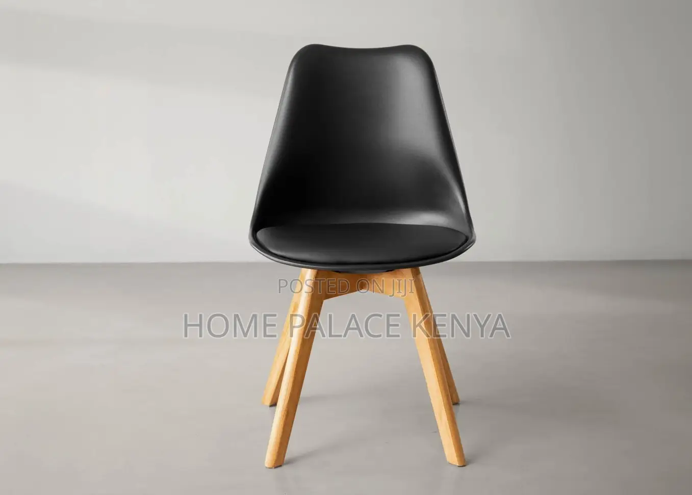 Dining Chair: Carson Black Padded Nordic Dining Chair