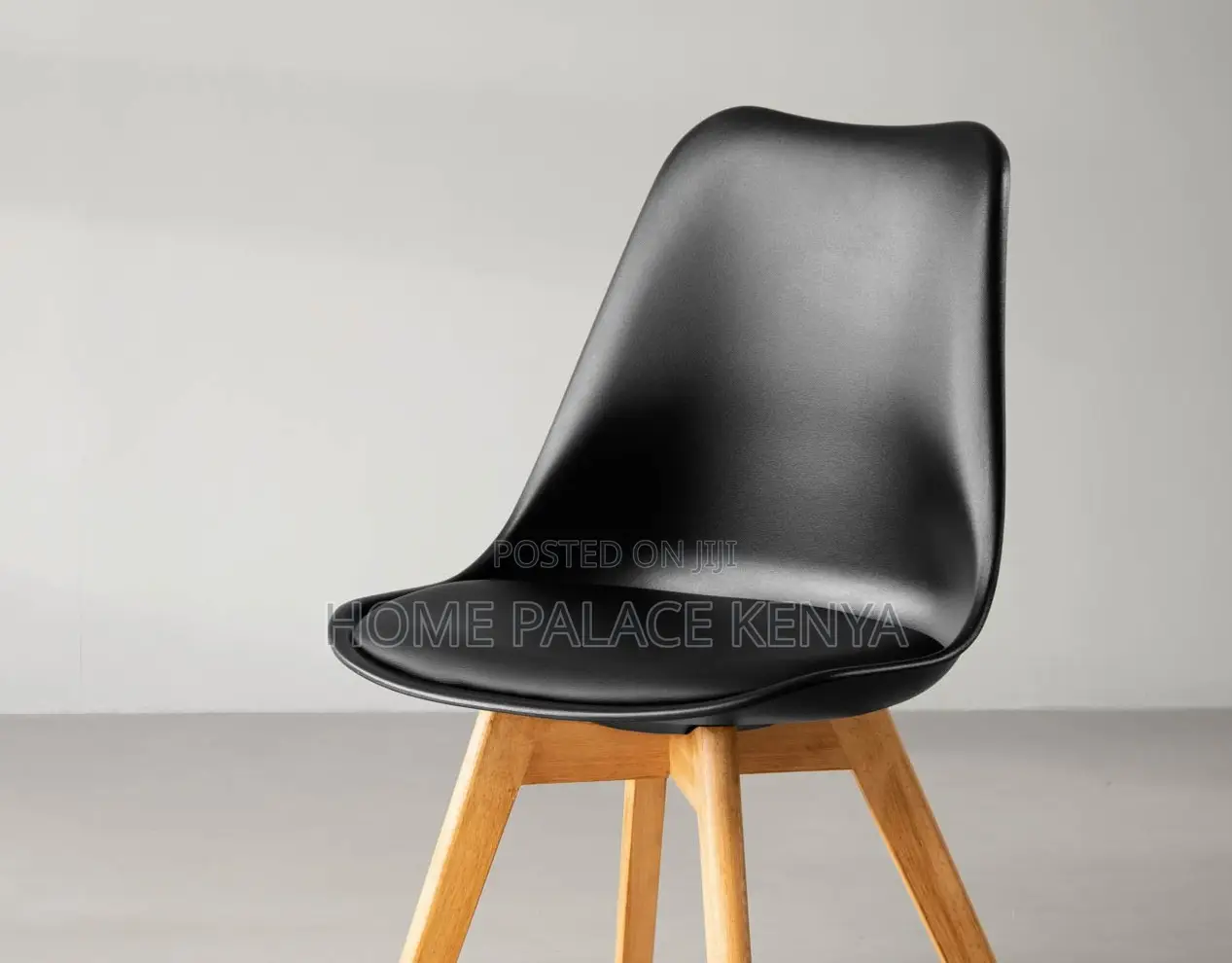 Dining Chair: Carson Black Padded Nordic Dining Chair