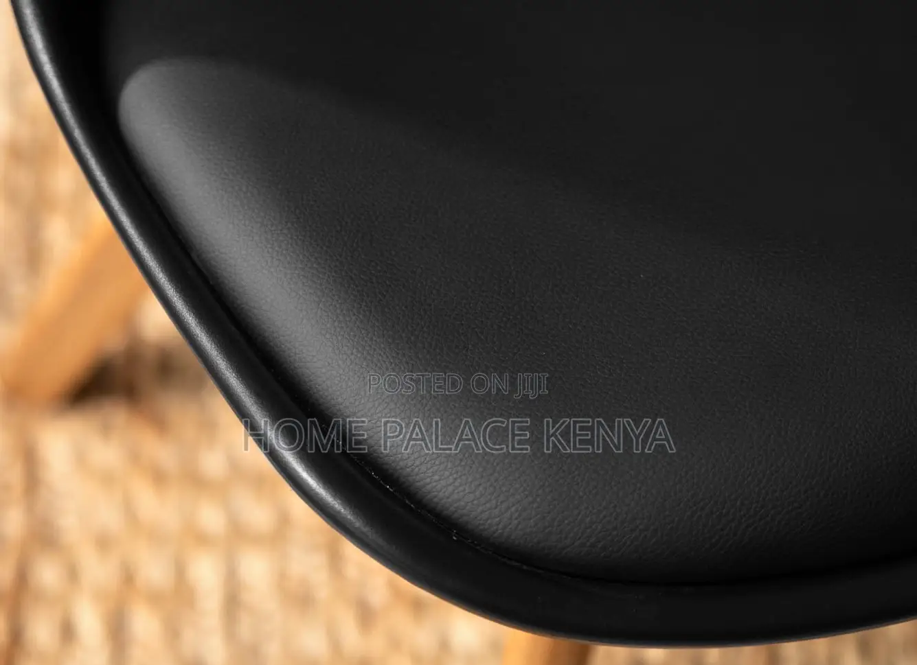 Dining Chair: Carson Black Padded Nordic Dining Chair