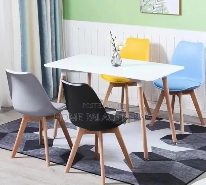 Dining Chair: Carson Black Padded Nordic Dining Chair