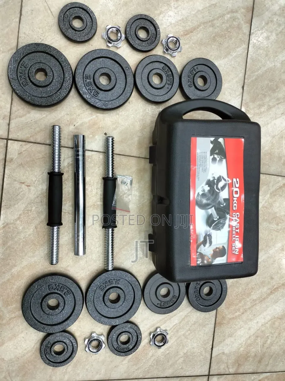 20kgs Iron Cast Dumbbell Set With a Connector