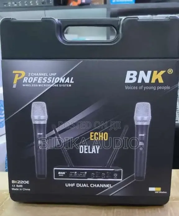 BNK BK220E 2-Channel UHF Professional Wireless Microphone