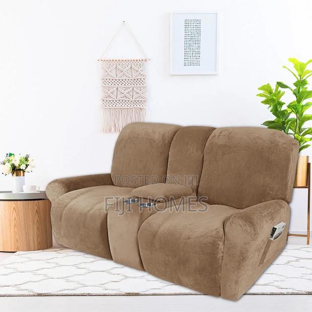High Density Velvet Material Recliner Sofa Covers - thumbnail 3