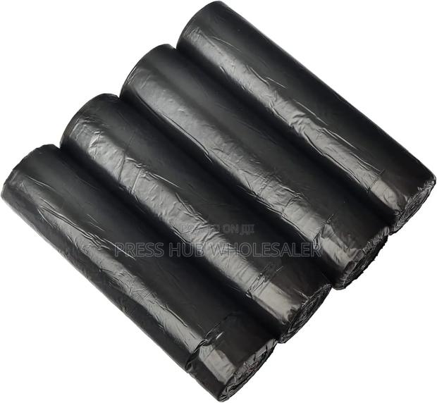 Large Black Garbage Bags - Tear-Resistant Waste Bin Liners