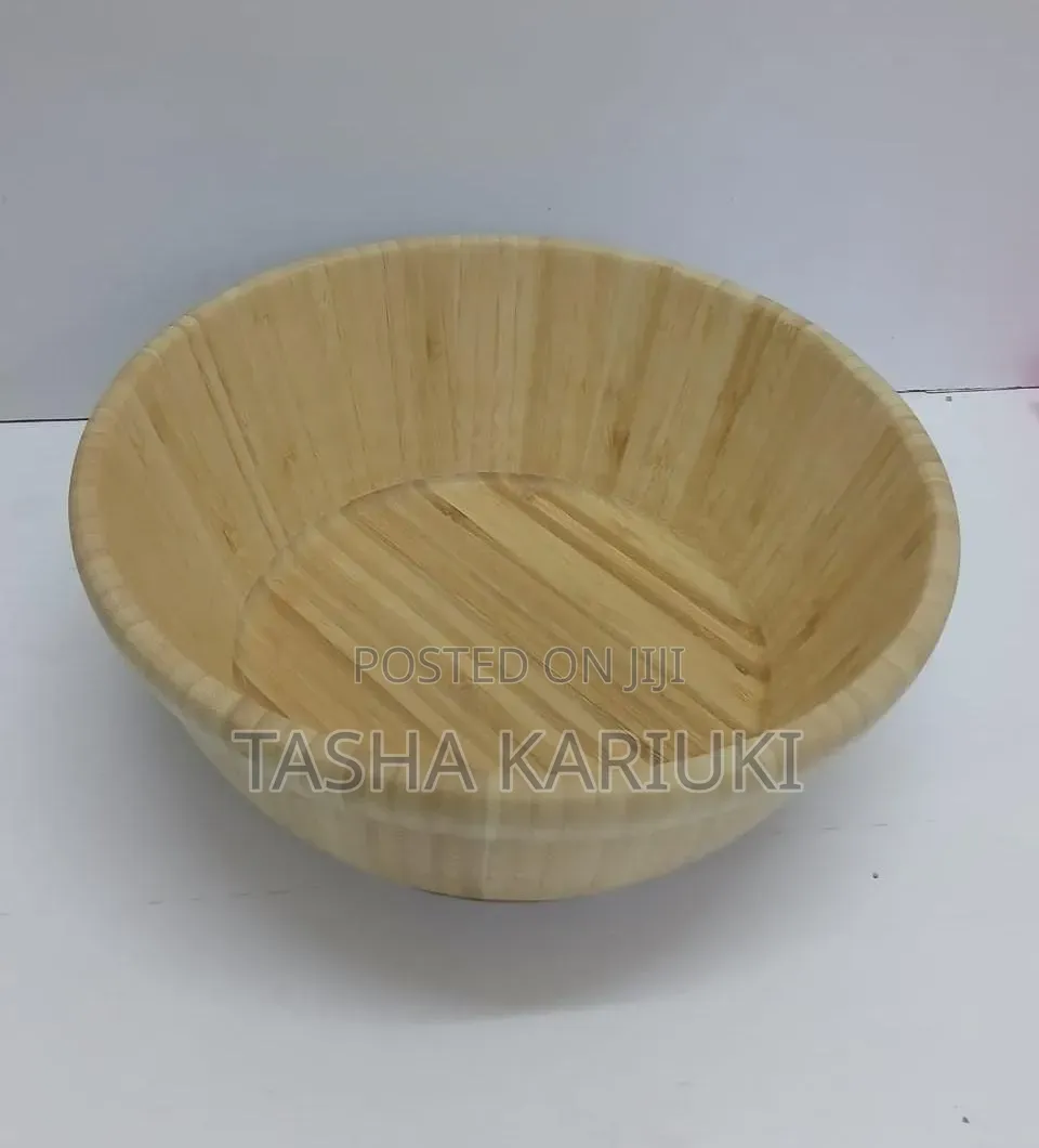 *dough Basin /Salad Bowl _Round Wooden