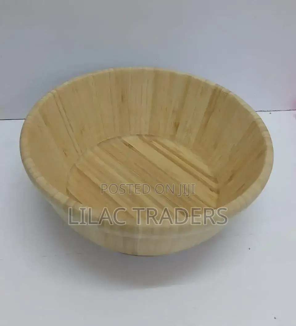 *dough Basin /Salad Bowl _Round Wooden