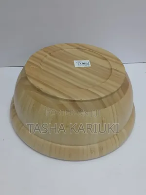*dough Basin /Salad Bowl _Round Wooden