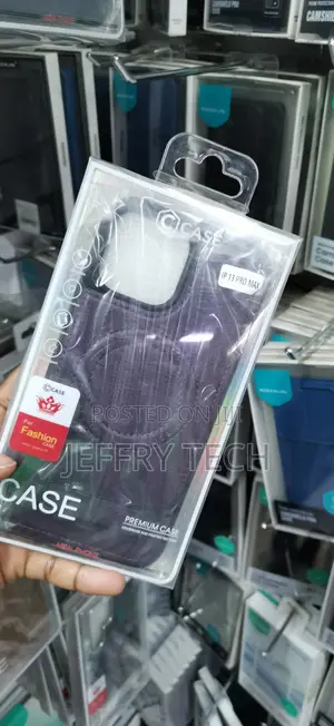 iPhone 13 Pro Max Premium Textured PU Leather Back Styling Case