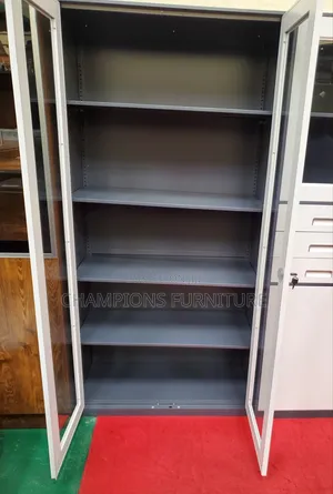 2-Door Glass Display Filing Cabinet