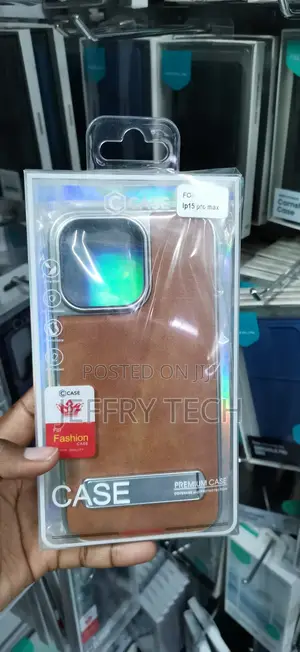 iPhone 15 Pro Max Vintage-Style Textured Brown Faux/Pu Leather Case