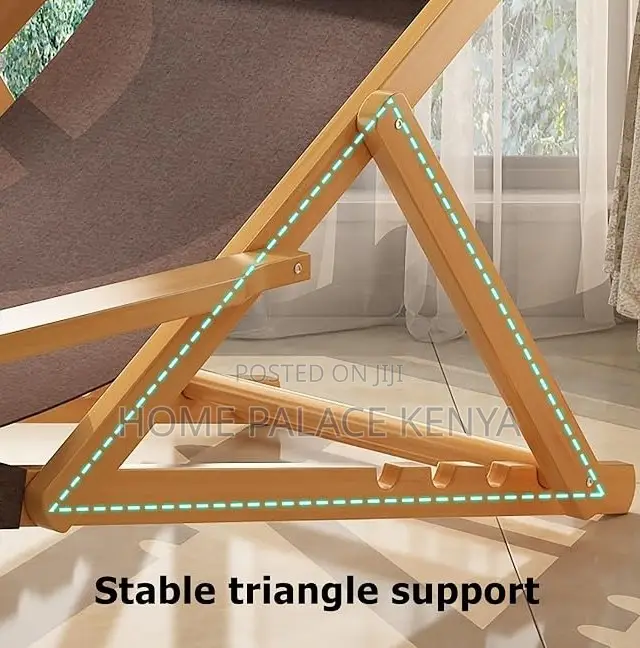 Sun Lounger: Acacia Sling Folding Chaise Lounger