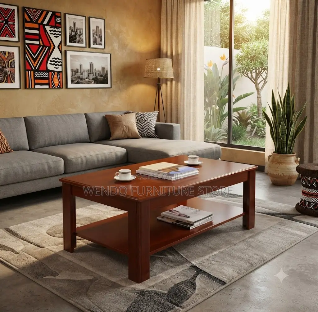 Coffee Table; Executive Home Office Meeting Polished Coffee Table