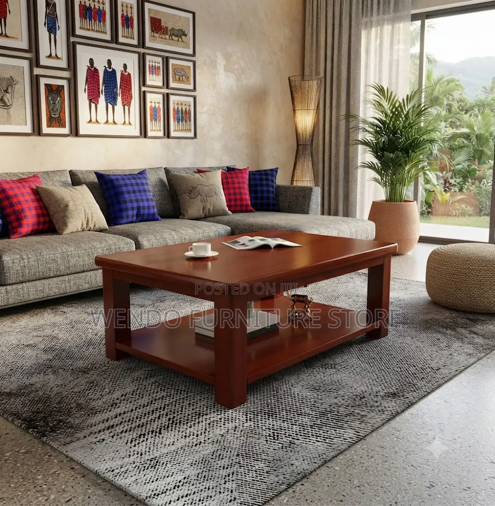 Coffee Table; Executive Home Office Meeting Polished Coffee Table