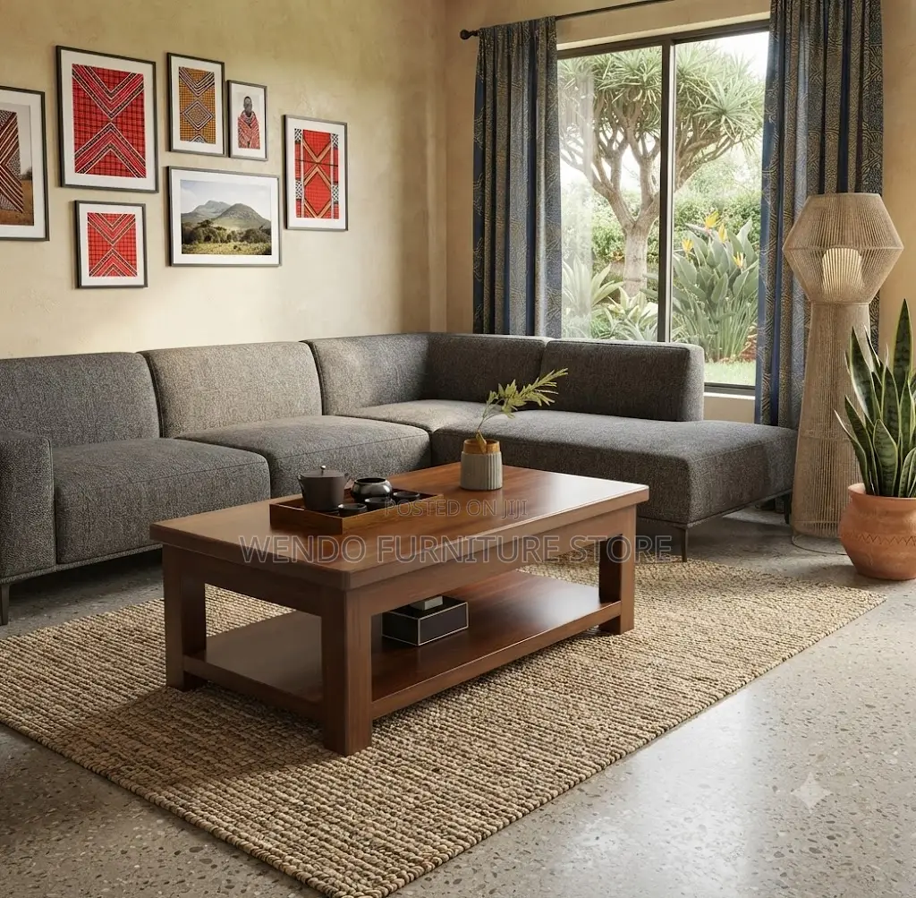 Coffee Table; Executive Home Office Meeting Polished Coffee Table