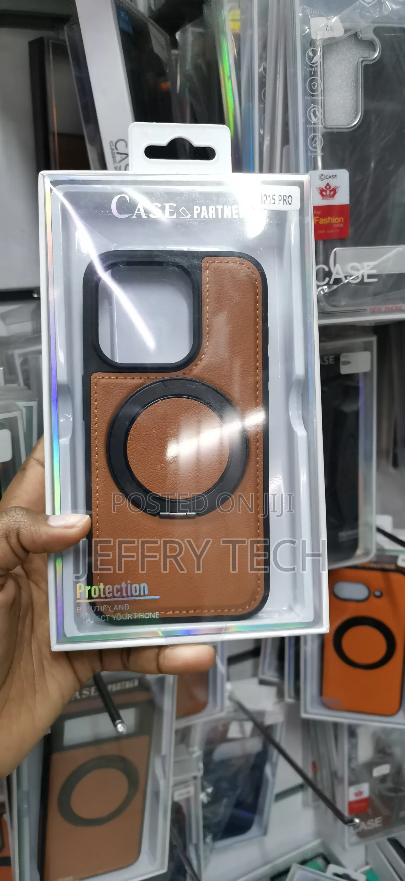 iPhone 15 Pro,Premium PU/faux Leather Back Panel Case