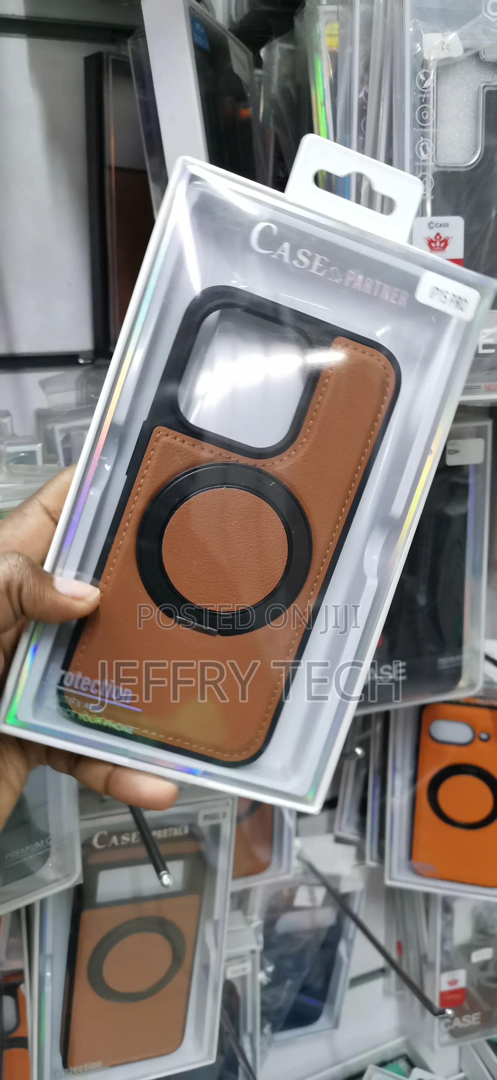 iPhone 15 Pro,Premium PU/faux Leather Back Panel Case