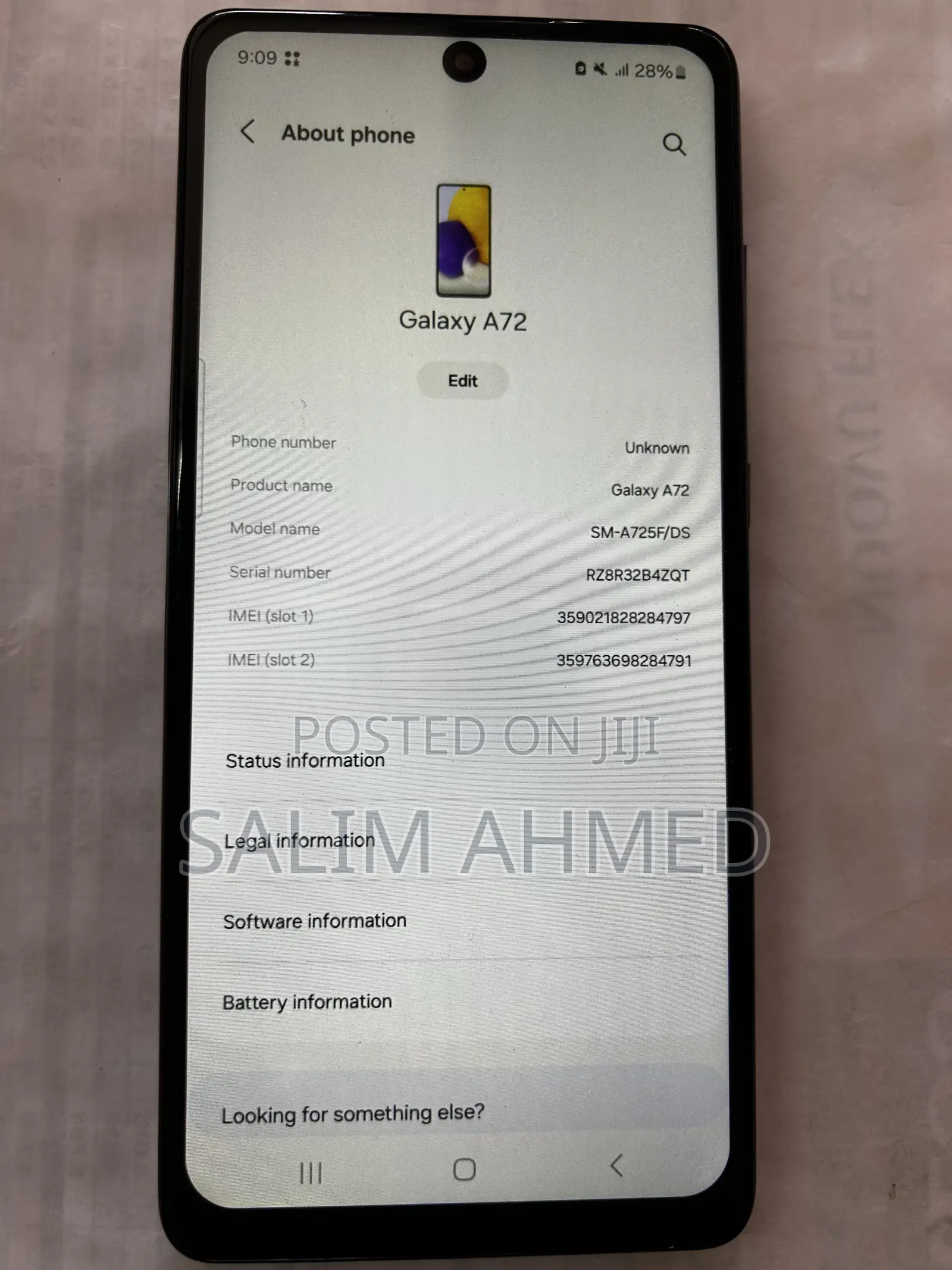 Samsung Galaxy A72 256 GB White